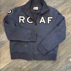 Red Canoe Mens Large Gray Full Zip Sweater Sweatshirt RCAF Canada